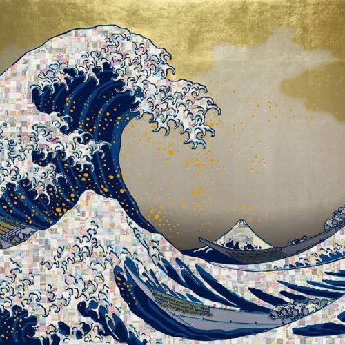 TARTAROS JAPAN『Realcamo World AutomaticWAVE Prussianblue Gold sky silver clouds RW019609B GDP Top5 Camouflage』
