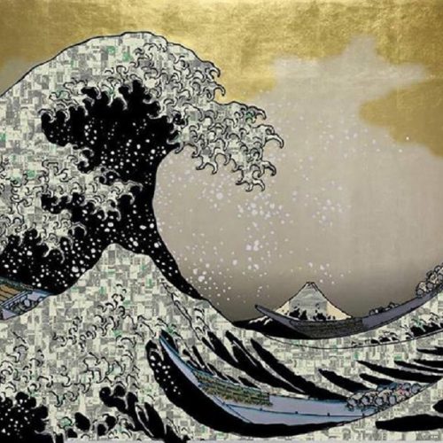 TARTAROS JAPAN『Realcamo AutomaticWAVE black Gold sky silver cloud gold splash B55875056D $Camouflage』