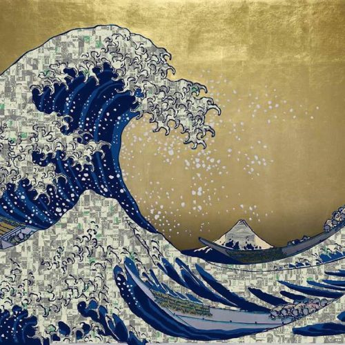 TARTAROS JAPAN『Realcamo AutomaticWAVE Prussianblue Gold sky silver splash B52278001B $Camouflage』