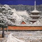 後藤純男『新雪上がる大和』