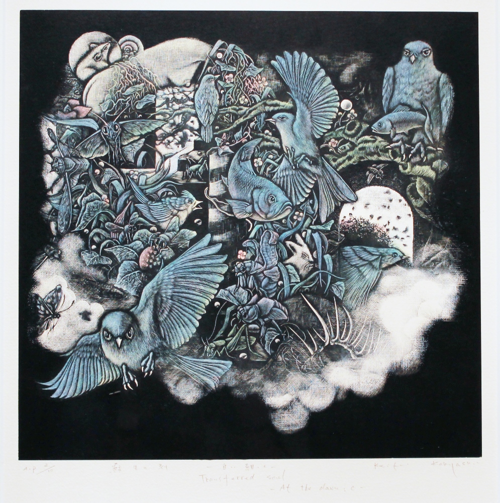 小林敬生☆木口木版画☆午后の鎮魂歌 - 版画