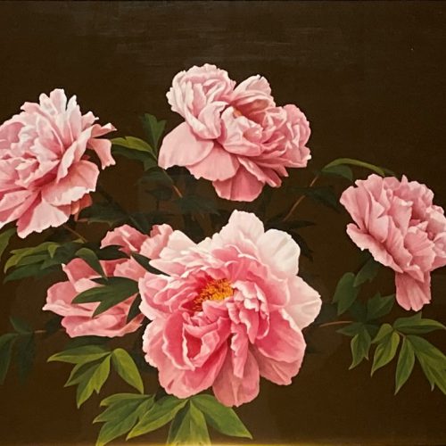 河合美江、「桜花」、希少画集の額装画、四季、風景、人気作品 絵画 