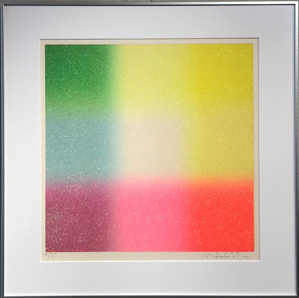 百瀬寿『G,Y,R,V around White 』シルクスクリーン(版画)