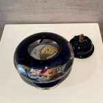 黒木国昭『香炉　金、プラチナ象嵌「光琳」』