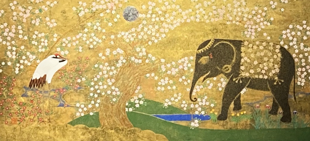 鈴木強『笑うツルとゾウ・桜』 - 旭川市のギャラリー・シーズ