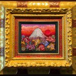 絹谷幸二『旭日富嶽薔薇』