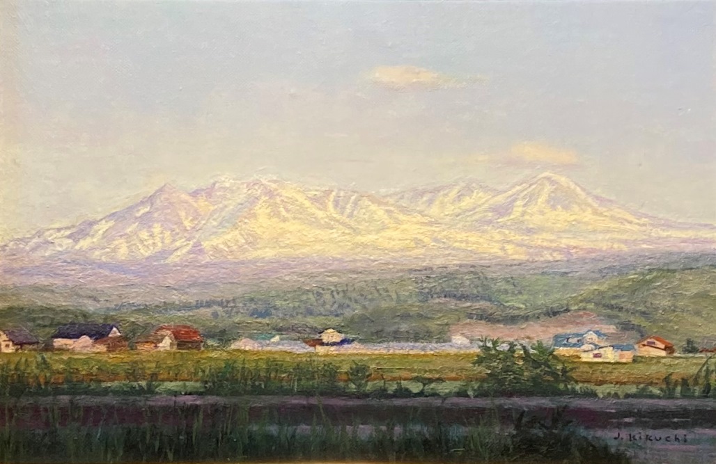 ♪ 　額装　「雪景古民家」　矢ヶ部昭彦 10号 ル・サロン展銀賞