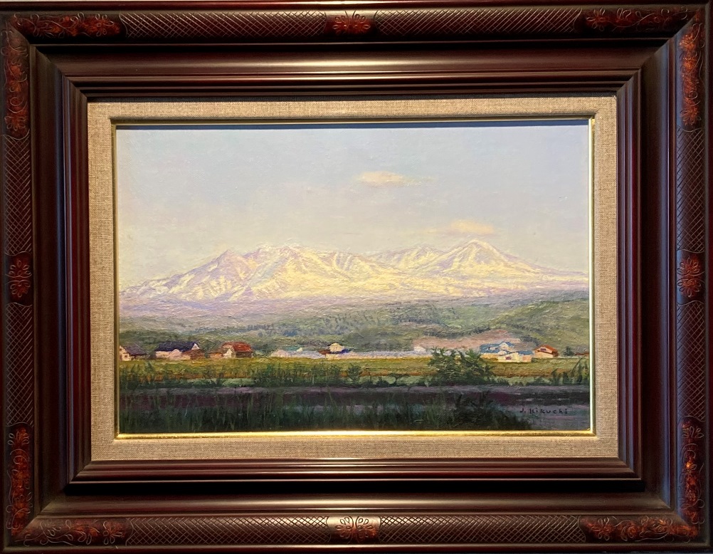 ♪ 　額装　「雪景古民家」　矢ヶ部昭彦 10号 ル・サロン展銀賞